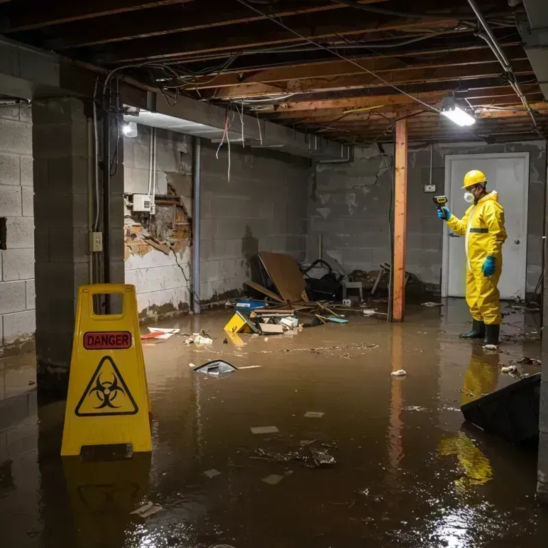 Flooded Basement Electrical Hazard in Guthrie, KY Property