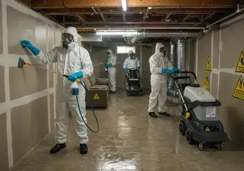 Basement Moisture Removal and Structural Drying process in Guthrie, KY